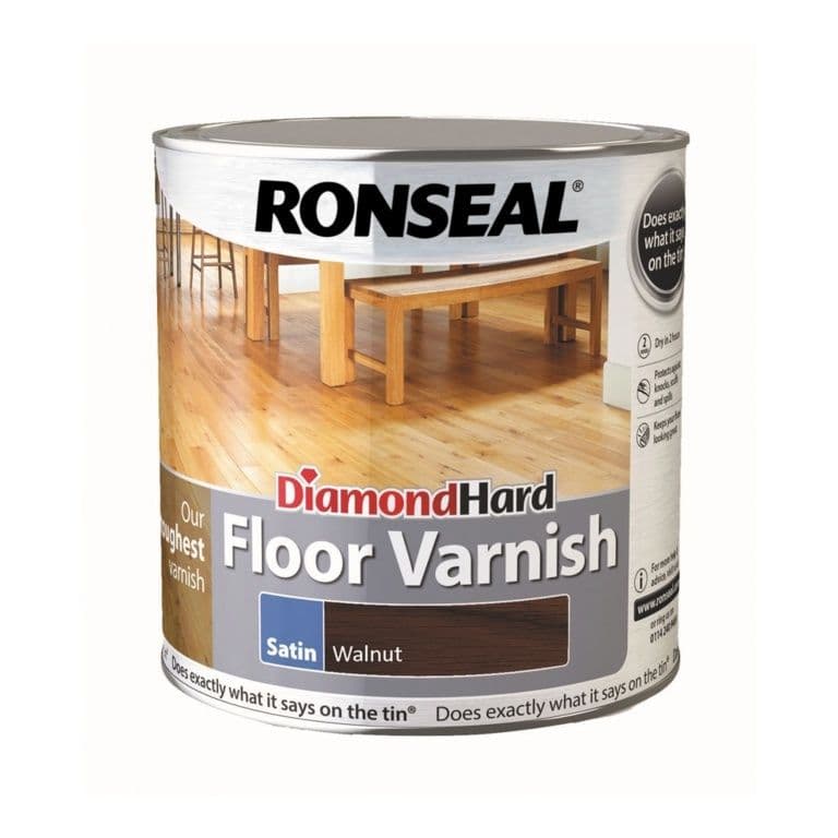 Ronseal Diamond Hard Coloured Floor Varnish 2 5L - Walnut
