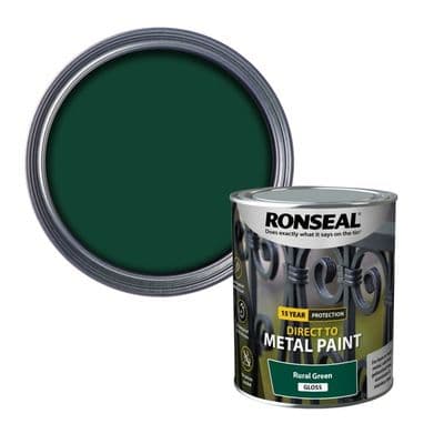 Ronseal Direct To Metal Paint 750ml - Rural Green