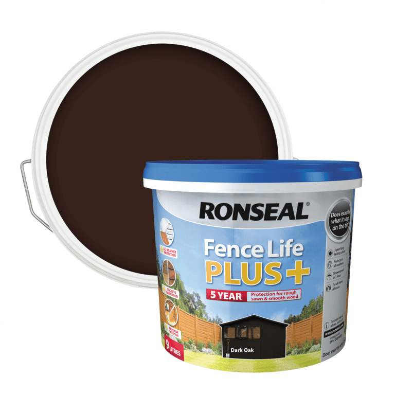 Ronseal Fence Life Plus 9L Dark Oak