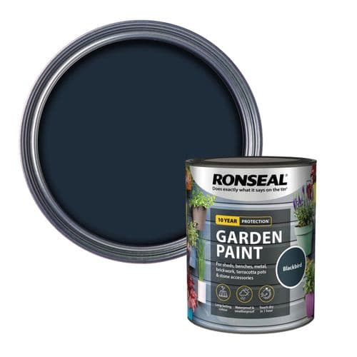 Ronseal Garden Paint 750ml - Blackbird