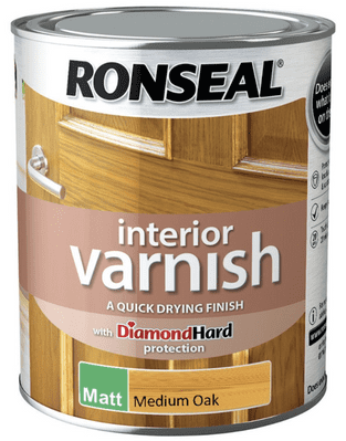 Ronseal Interior Varnish Matt - Medium Oak
