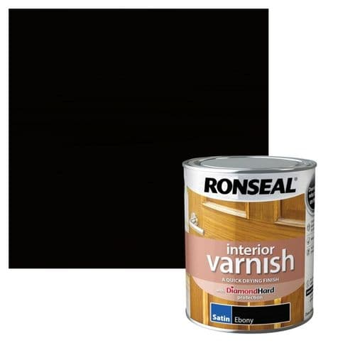 Ronseal Interior Varnish Satin 750ml - Ebony
