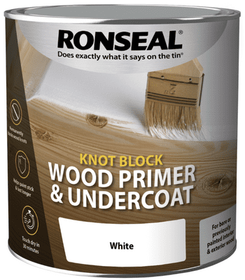 Ronseal Knot Block Wood Primer & Undercoat - White