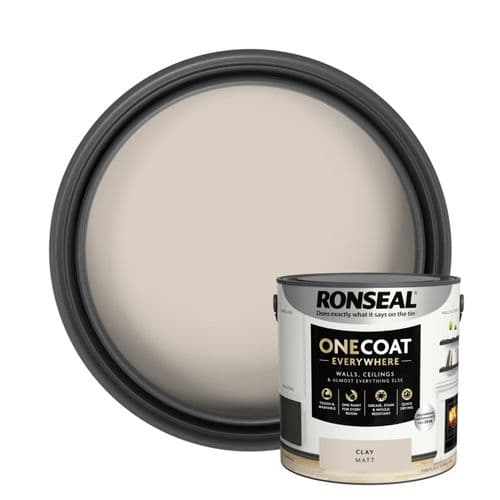 Ronseal One Coat Everywhere Matt  Paint 2.5L - Clay