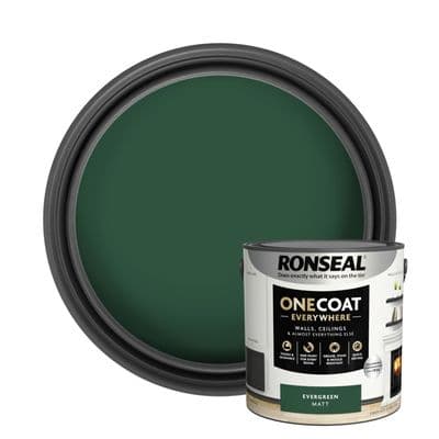 Ronseal One Coat Everywhere Matt Paint 2.5L - Evergreen