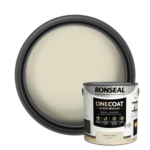 Ronseal One Coat Everywhere Matt  Paint 2.5L - Light Sage