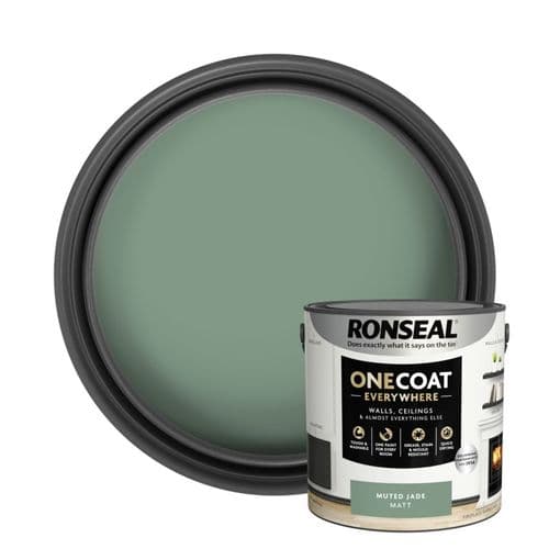 Ronseal One Coat Everywhere Matt  Paint 2.5L - Muted Jade