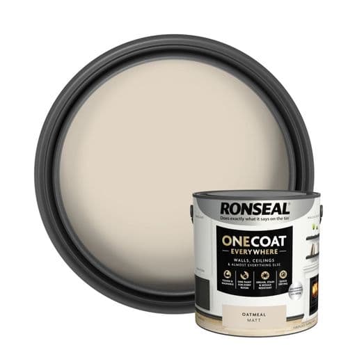 Ronseal One Coat Everywhere Matt  Paint 2.5L - Oatmeal