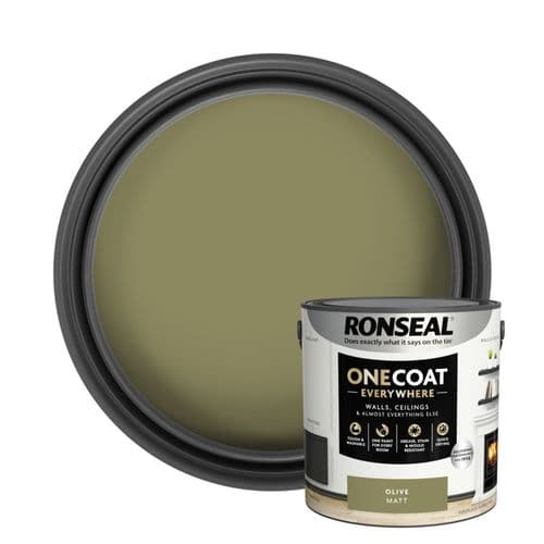 Ronseal One Coat Everywhere Matt  Paint 2.5L - Olive