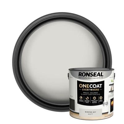 Ronseal One Coat Everywhere Matt Paint 2.5L - Winter Sky