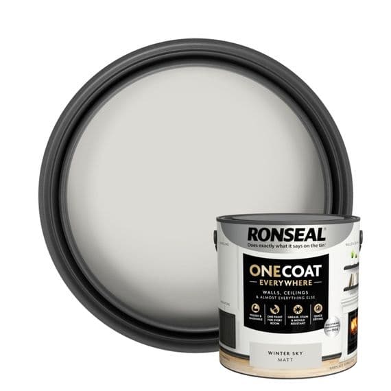 Ronseal One Coat Everywhere Matt Paint 2.5L - Winter Sky