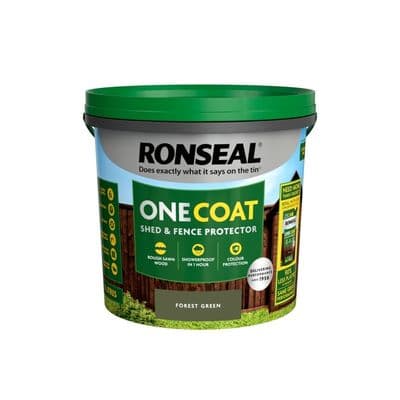 Ronseal One Coat Shed & Fence Protector 5L - Forest Green