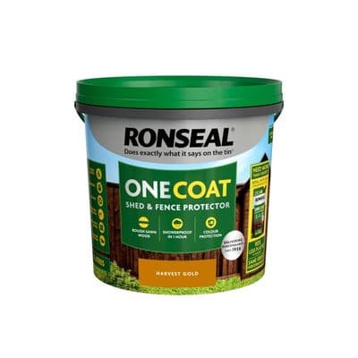Ronseal One Coat Shed & Fence Protector 5L - Harvest Gold