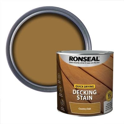 Ronseal Quick Drying Decking Stain 2.5L - Country Oak