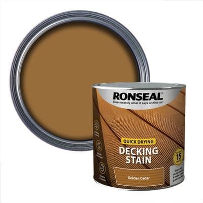 Ronseal Quick Drying Decking Stain 2.5L - Golden Cedar