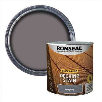 Ronseal Quick Drying Decking Stain 2.5L - Rocky Grey