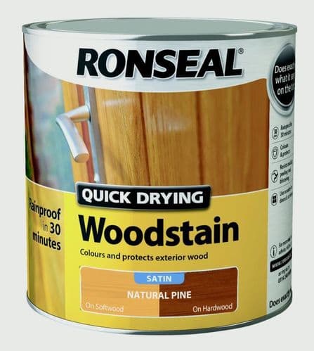 Ronseal Quick Drying Woodstain Satin 2.5L - Natural Pine