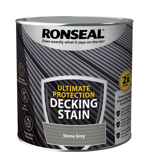 Ronseal Ultimate Protection Decking Stain 2.5L - Stone Grey