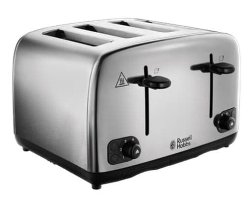Russell Hobbs Stainless Steel Brushed/Polished Toaster - 4 Slice