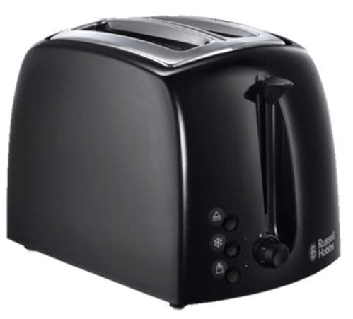 Russell Hobbs Textures Toaster Black - 2 Slice