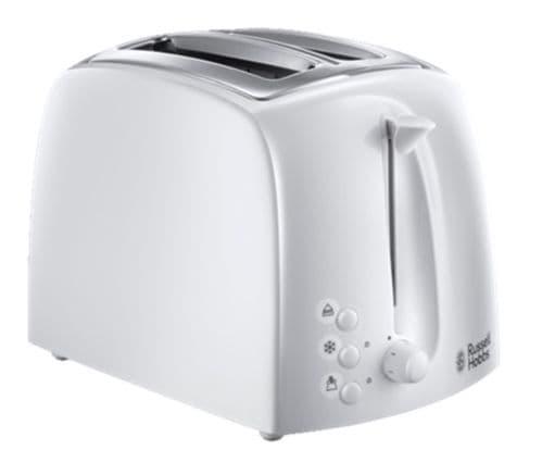 Russell Hobbs Textures Toaster White - 2 Slice