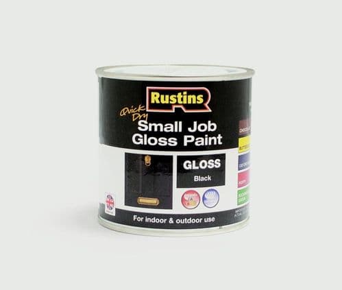 Rustins Quick Dry Small Job Gloss 250ml - Black