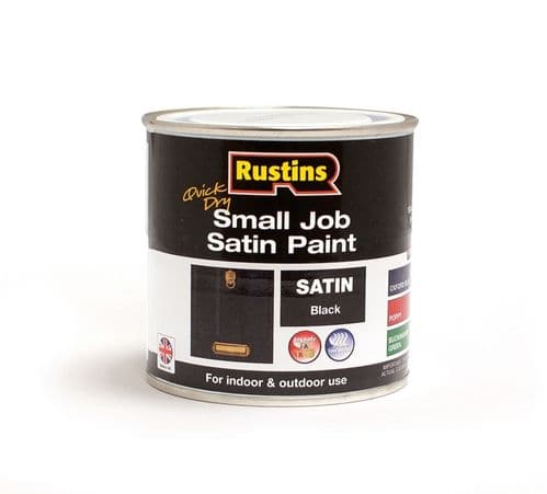 Rustins Quick Dry Small Job Satin 250ml - Black