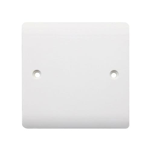 Securlec 1 Gang Blank Plate - Round Edge