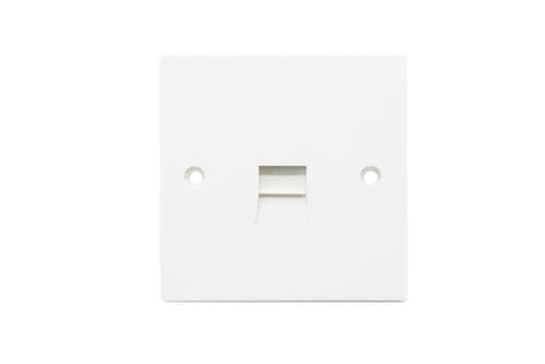 Securlec 1 Gang Telephone Socket - Square Edge