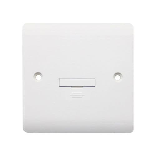 Securlec 1 Gang Unswitched Fused Spur - Round Edge