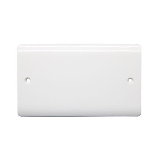 Securlec 2 Gang Blanking Plate - Round Edge