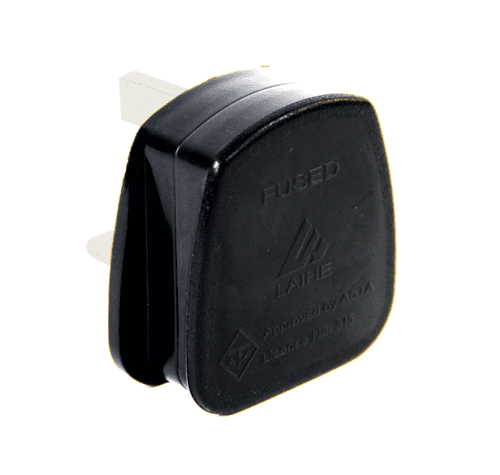 Securlec 3 Pin Nylon BS Plug, Fused 13A Black - Display Box