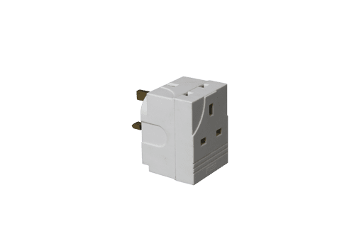 Securlec 3 Way Plug In Adaptor Fused White 13 Amp