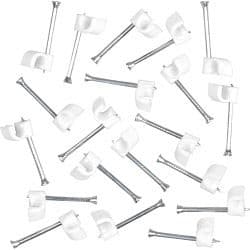 Securlec Cable Clips Round Pack of 100 - 3.5mm - White