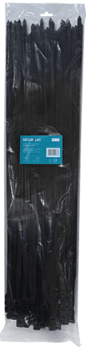 Securlec Cable Ties Black 550mm x 8mm - Pack 100