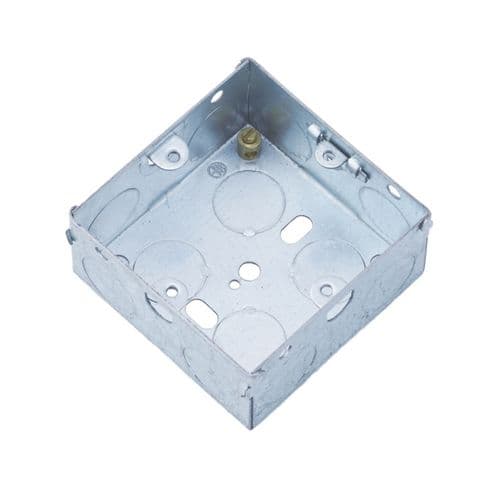 Securlec Metal Back Box 1 Gang - 35mm