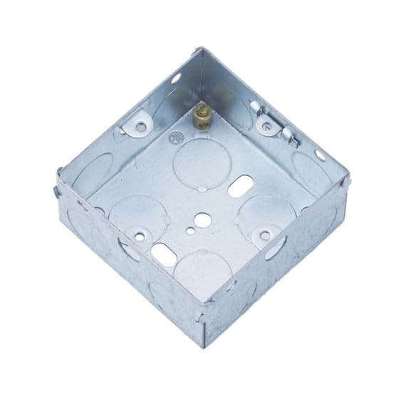 Securlec Metal Back Box 1 Gang - 35mm