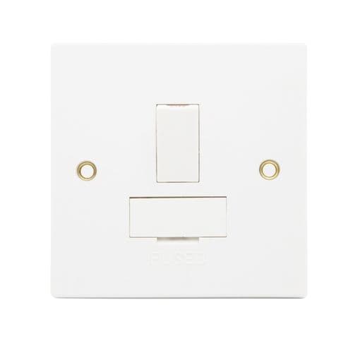 Securlec Square 1 Gang Socket Fuse Spur Double Pole - Square Edge