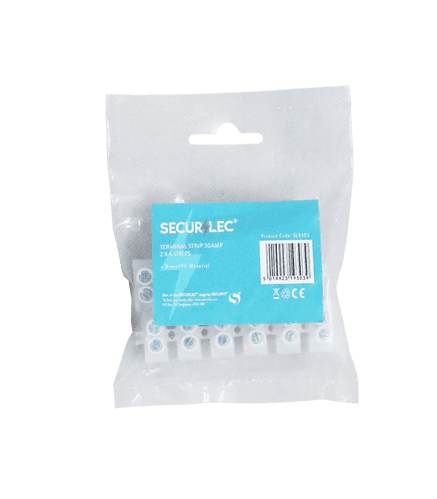 Securlec Terminal Strip 2 x 6 Strips - 30A 16mm²