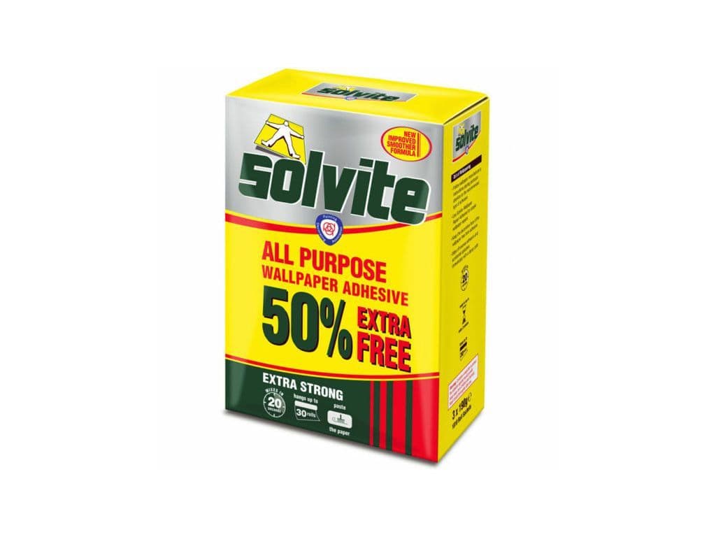 Solvite All Purpose Wallpaper Paste Value Box 20 Roll 50