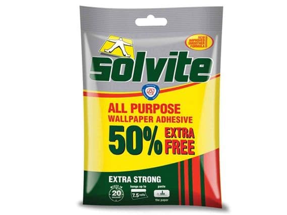 Solvite All Purpose Wallpaper Paste Value Pack 5 Roll + 50%