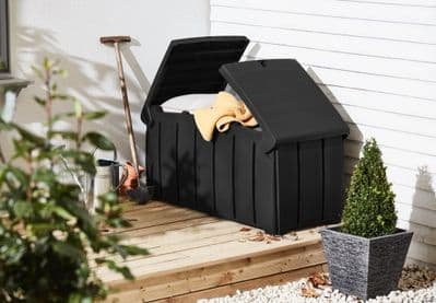 Strata - Outdoor Garden Storage Box - 322L Black