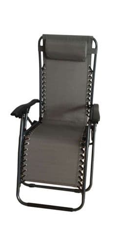 SupaGarden Zero Gravity Chair - Black/ Grey