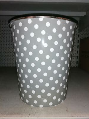 SupaHome Waste Bin - Grey Dots