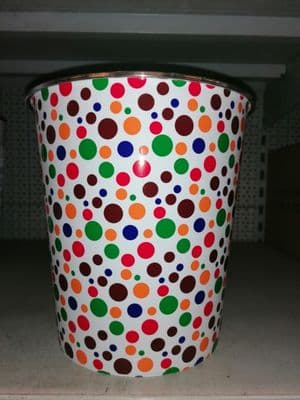 SupaHome Waste Bin - Multi Coloured Small Dots