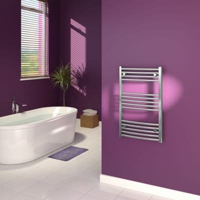 SupaPlumb - Chrome Curved Towel Rail - 500 x 800mm