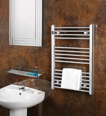 SupaPlumb - Chrome Straight Towel Rail - 400 x 800mm