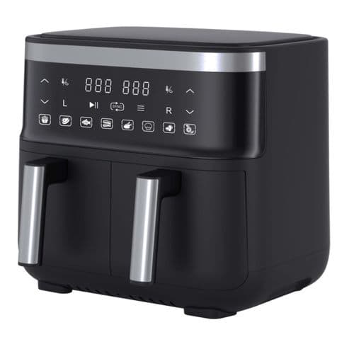 Swan Black Digital Dual Air Fryer - 7.6L