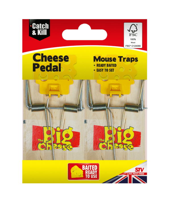 The Big Cheese Cheese Pedal Mouse Traps Twinpack