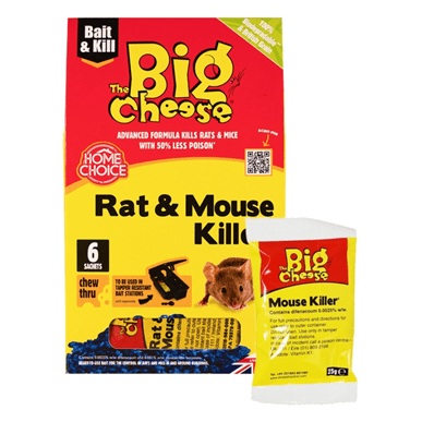 The Big Cheese Rat & Mouse Killer Bait Sachet (6 x 25g) STV244